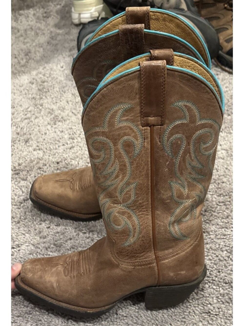 Women’s Shyanne Western Brown Leather Cowgirl Boots Size 7M